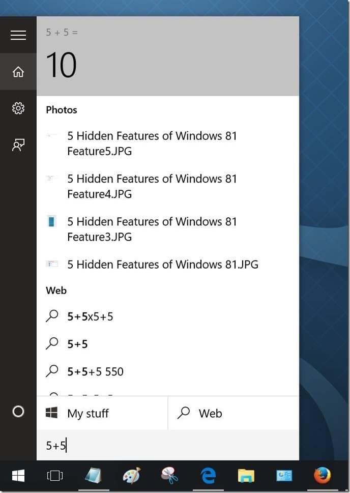 Windows 10 Start menu search tips 6