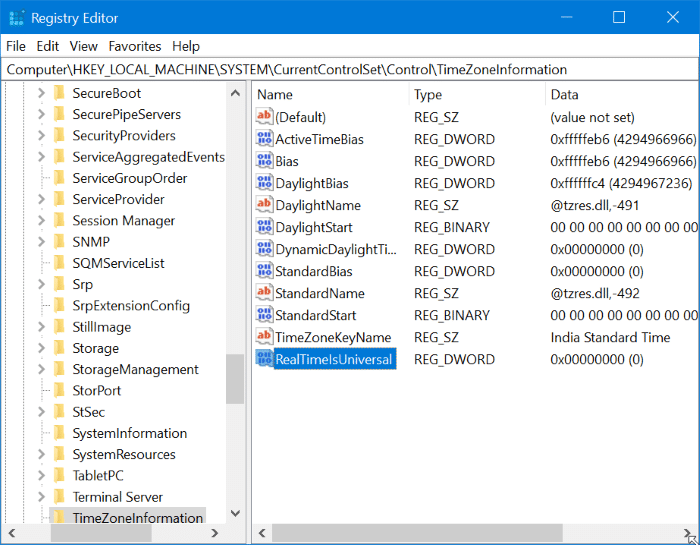 Windows 10 dispalys wrong time after restarting from Ubuntu pic2