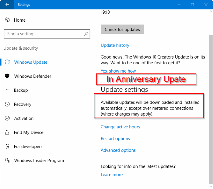 Windows 10 downloading updats over metered connection