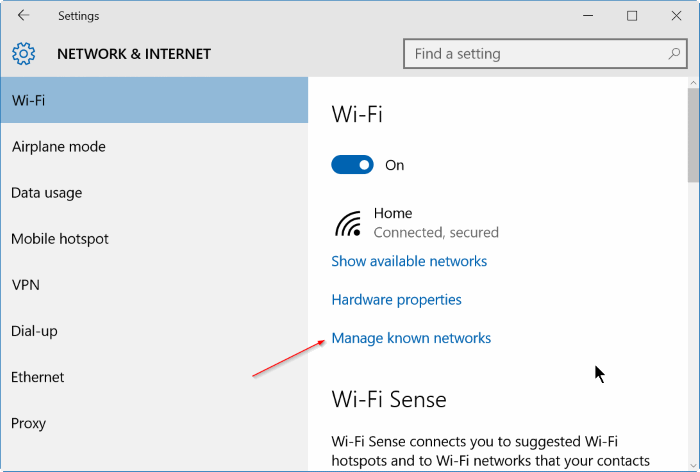 Windows 10 not remembering wifi password step2