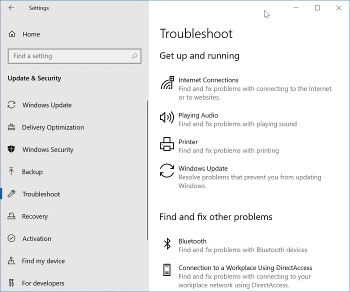 Windows 10 update troubleshooter