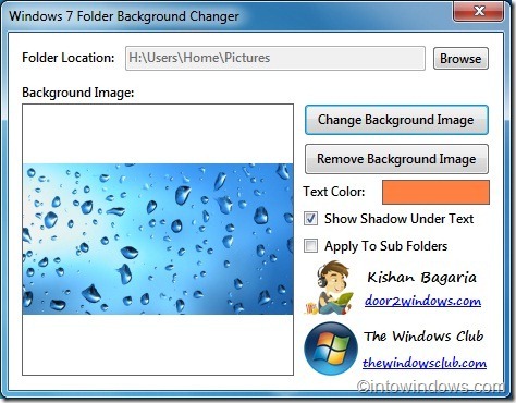 Windows 7 Folder Background Changer