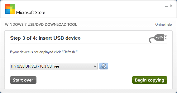 Windows 7 USB DVD Download Tool for Windows 8.1 Step4