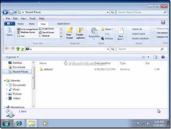 Windows 8 Ribbon UI for Windows 7 Explorer