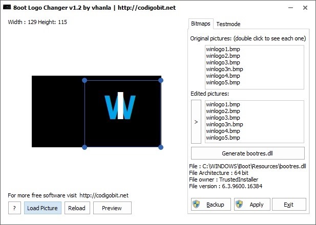 Windows 8.1 Boot Screen Logo Changer