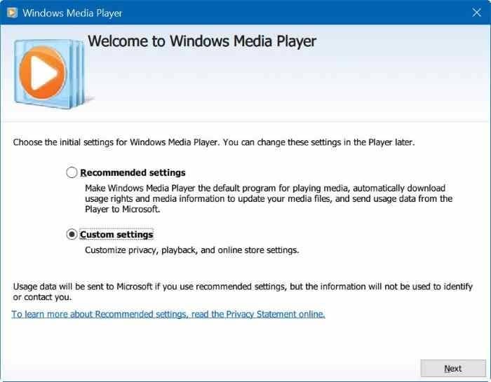 Windows Media Player for Windows 10