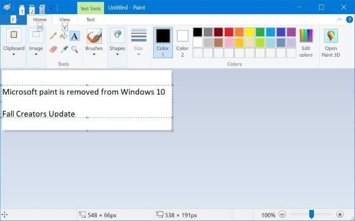 Windows Paint is missing from Windows 10 Fall Creators Update