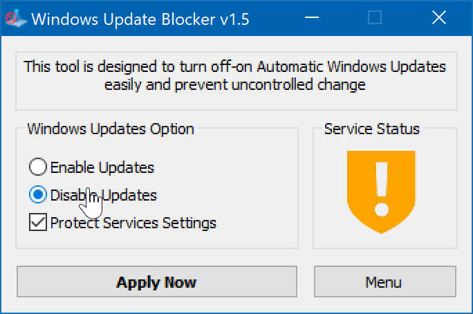 Windows 10 Update Blocker