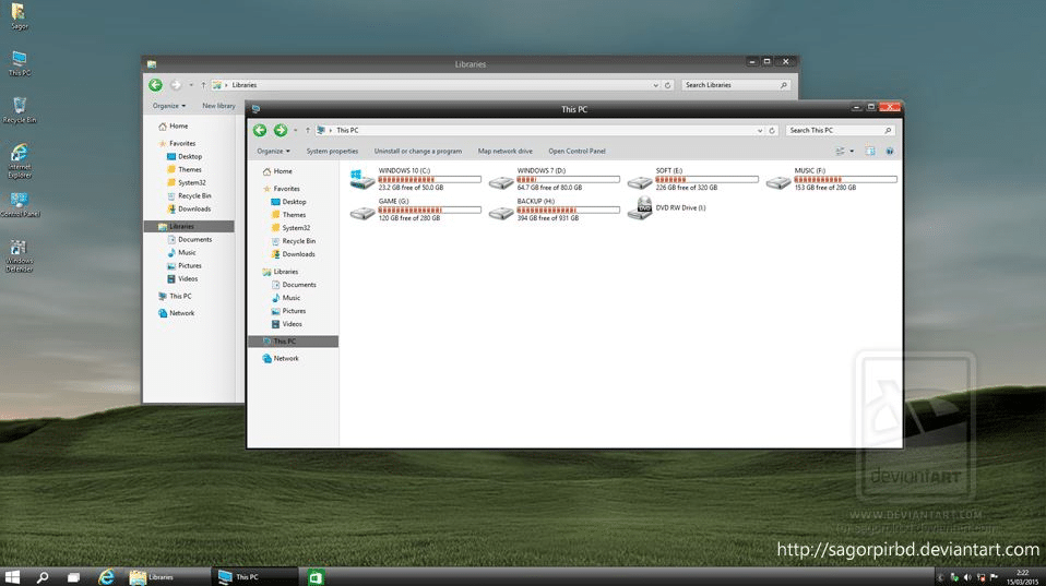 Windows XP Themes for Windows 10 awesome