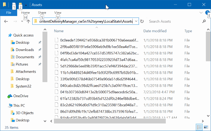 Windows spotlight not working in Windows 10 pic1