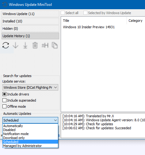 Windows update minitool for Windows 10 pic2