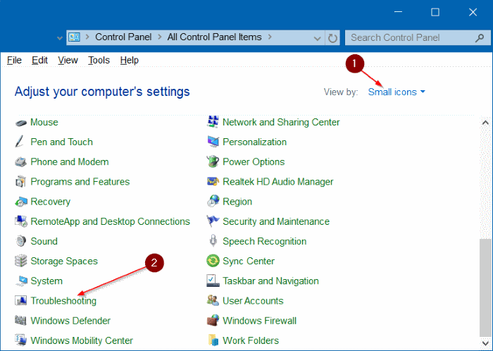 Windows update troubleshooter for Windows 10 pic2