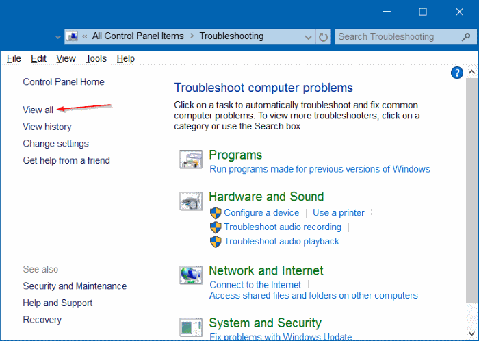 Windows update troubleshooter for Windows 10 pic3