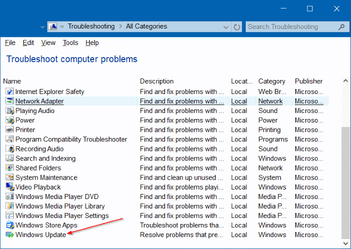 Windows update troubleshooter for Windows 10 pic4