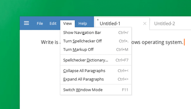 Write Text Editor for Windows 10