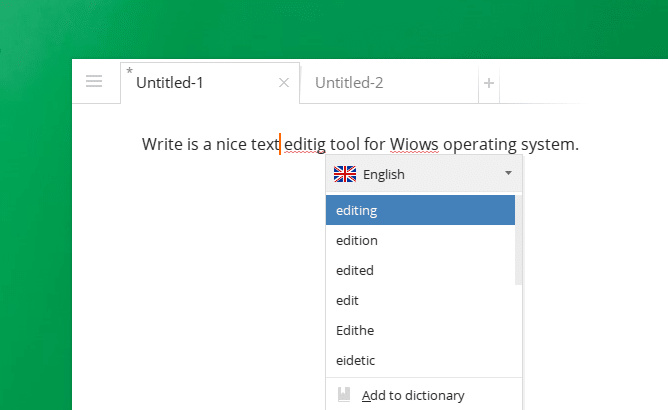Write Text Editor for Windows OS