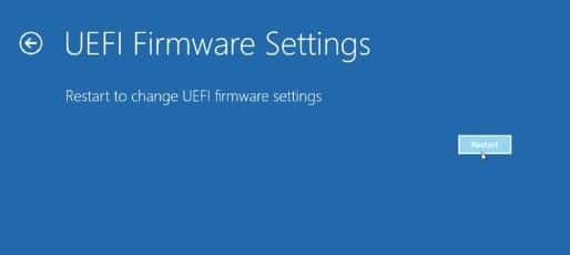 access UEFI settings from Windows 10 step8