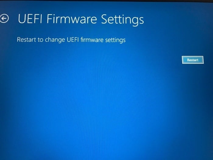access uefi firmware settings in Windows 10 pic8