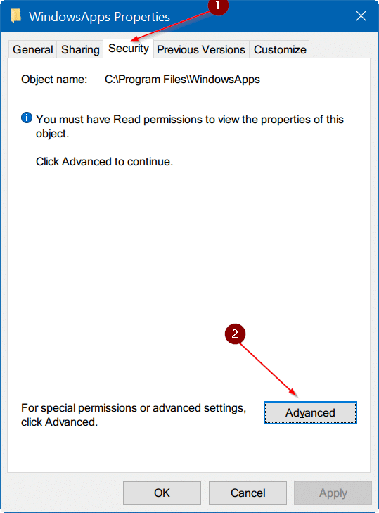 access windowsapps folder in Windows 10 pic6