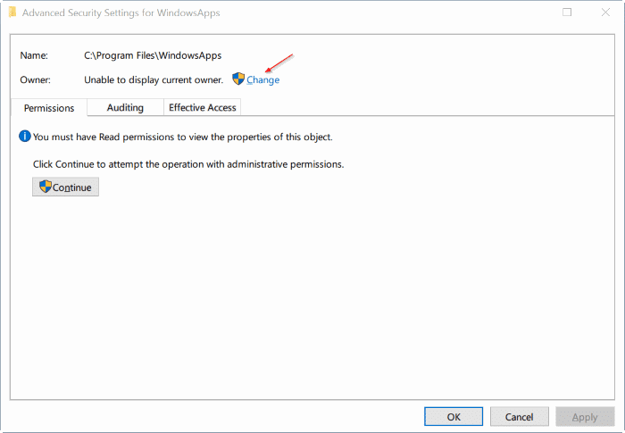 access windowsapps folder in Windows 10 pic7