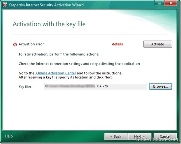 activate kaspersky 2011 offline