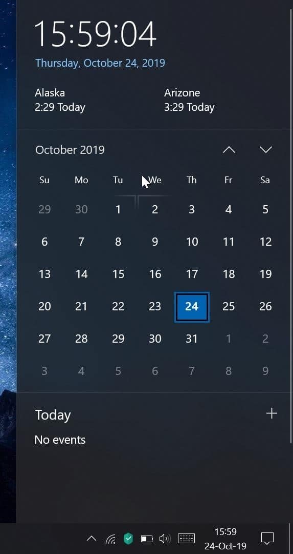 add additional clocks to Windows 10 pic1