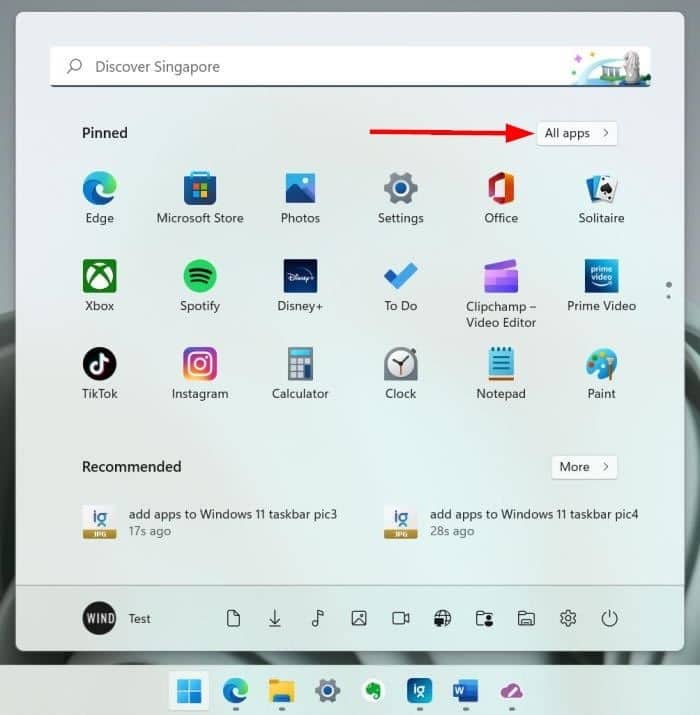 add apps to Windows 11 taskbar pic5