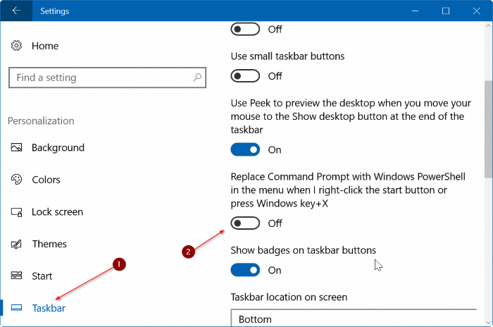 add command prompt to win x power user menu Windows 10 pic3