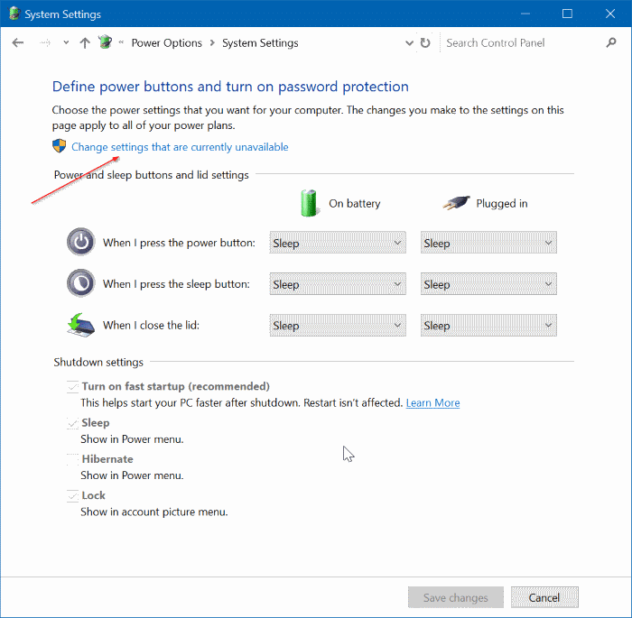 add hibernate option to power menu in Windows 10 Start pic4