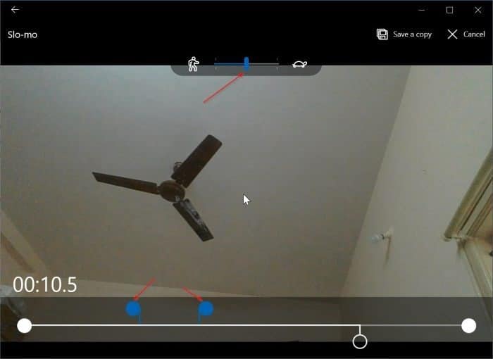 add slow-motion effect to videos in Windows 10 using Photos app pic4