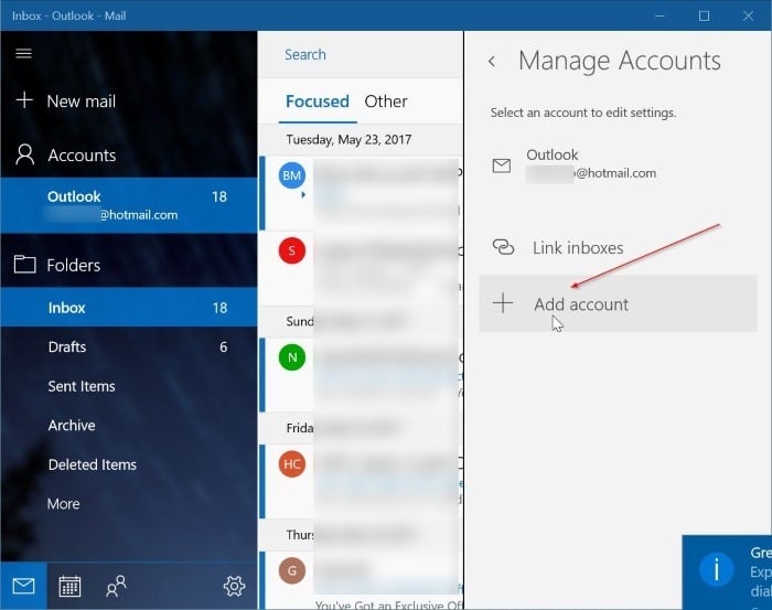 add yahoo mail account to Windows 10 mail step3