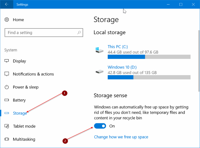 automatically clear delete recycle bin files in Windows 10 pic1