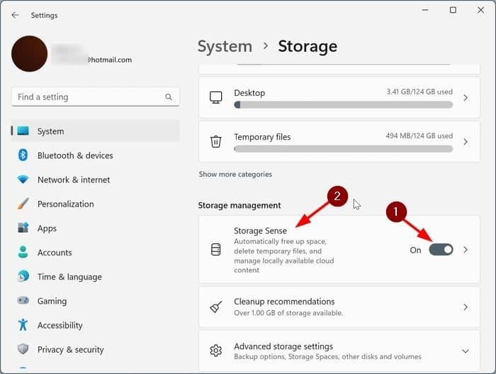 automatically delete old files from Recycle Bin in Windows 11 pic1