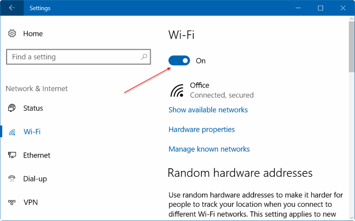 automatically turn on Wi Fi Windows 10 pic3