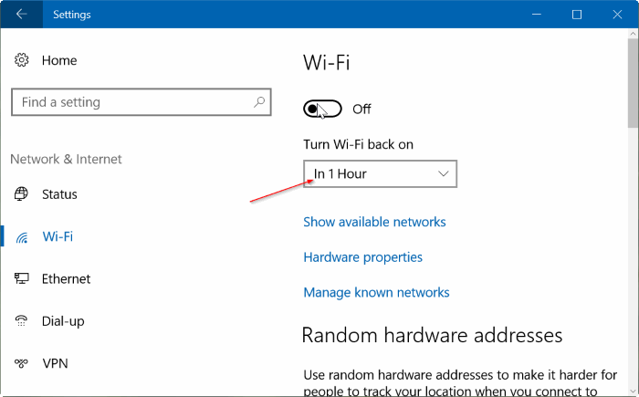automatically turn on Wi Fi Windows 10 pic4