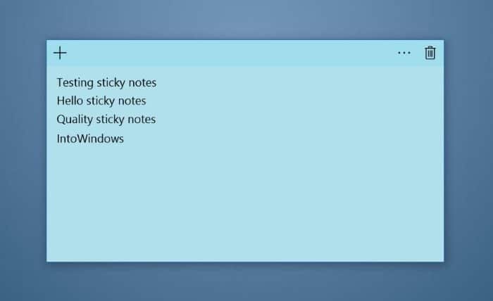 backup and restore sticky notes in Windows 10