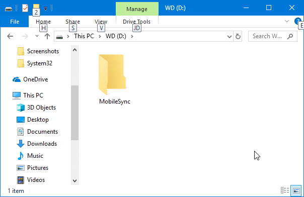 backup iPhone to external hard drive using iTunes Windows 10 pic1