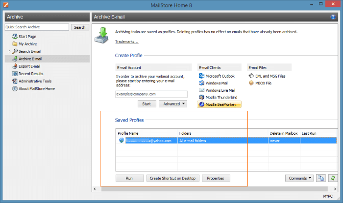 backup yahoo mail step4