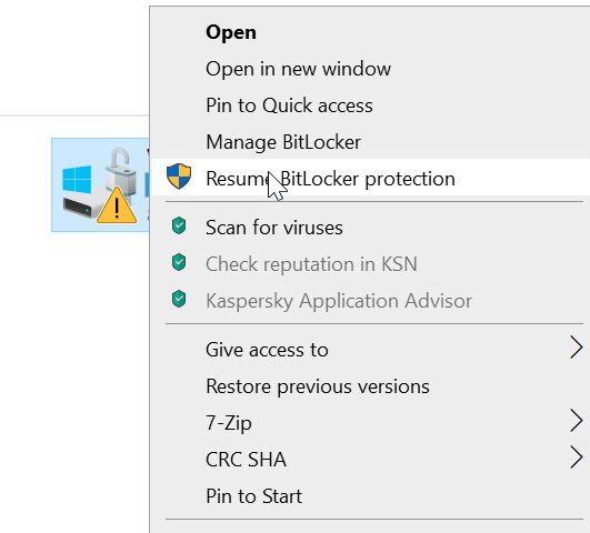 bitlcoker icon on drives in Windows 10 pic4