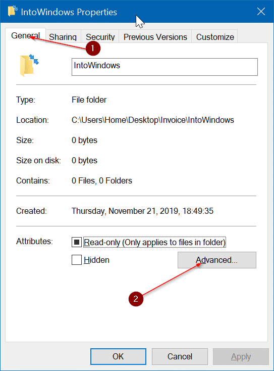 blue arrows on files and folders in Windows 10 pic2
