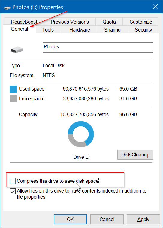 blue arrows on files and folders in Windows 10 pic5
