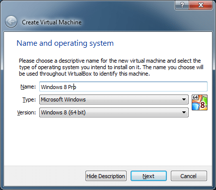 boot and install from ISO VirtualBox Step2