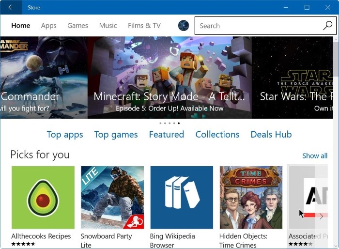 buy apps and games using mobile phone balance in Windows 10 step1