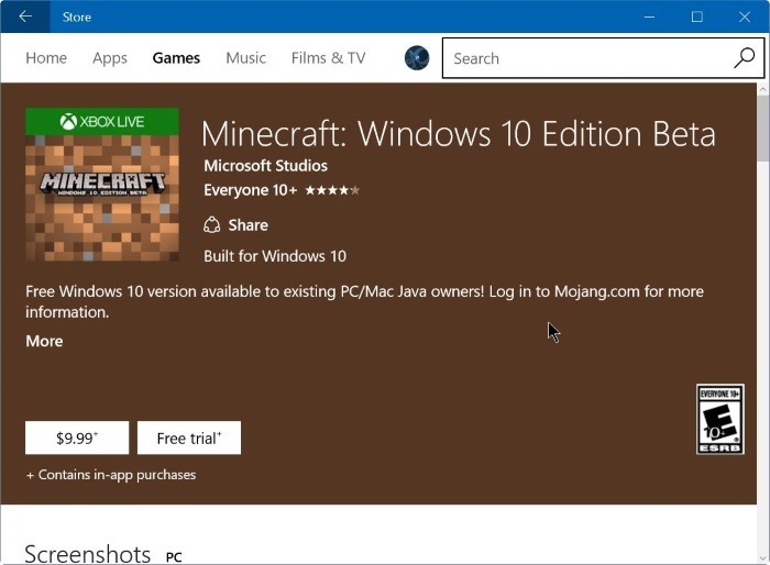 buy apps and games using mobile phone balance in Windows 10 step2