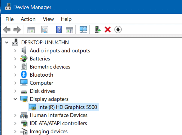cannot change screen resolution in Windows 10 pic1