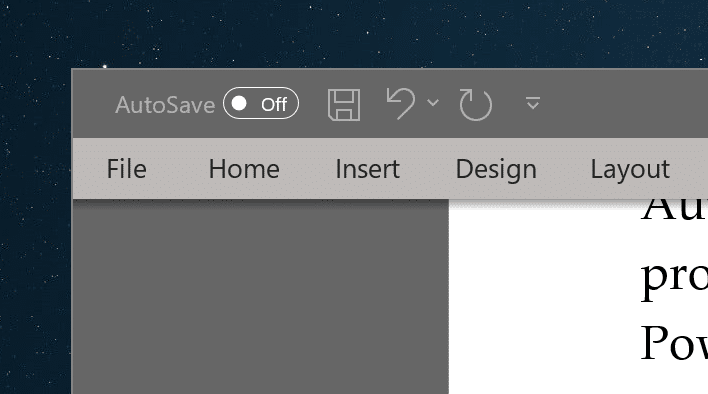 cannot turn on autosave in Office word, excel or powerpoint pic1