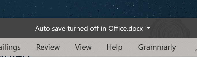 cannot turn on autosave in Office word, excel or powerpoint pic3