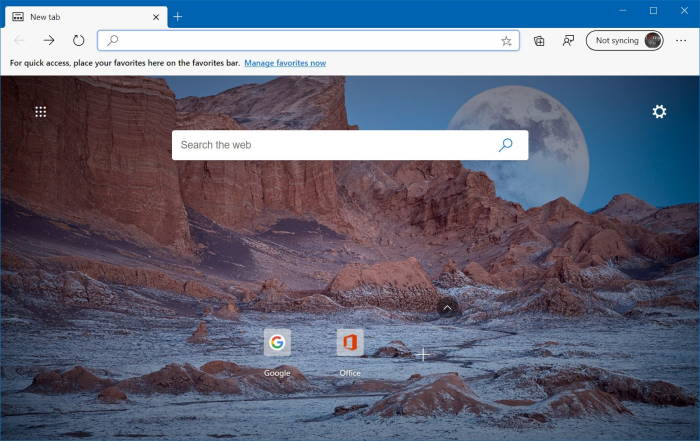 change Microsoft edge new tab background image pic02