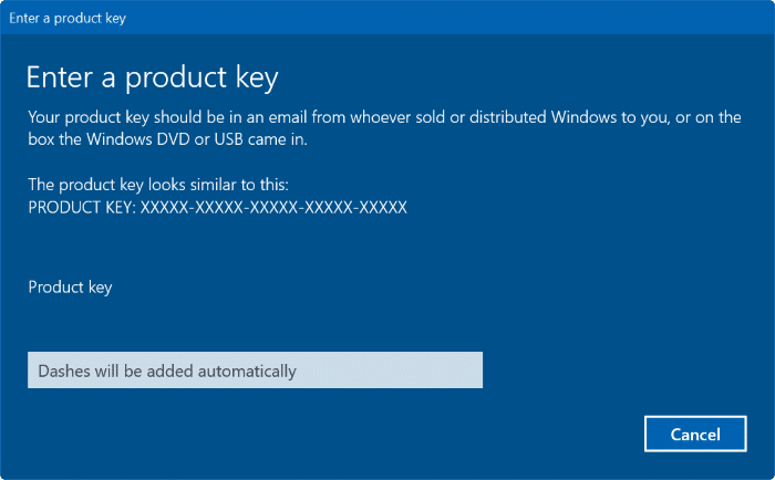 change Windows 10 product key pic2