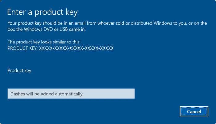 change Windows 10 product key pic8